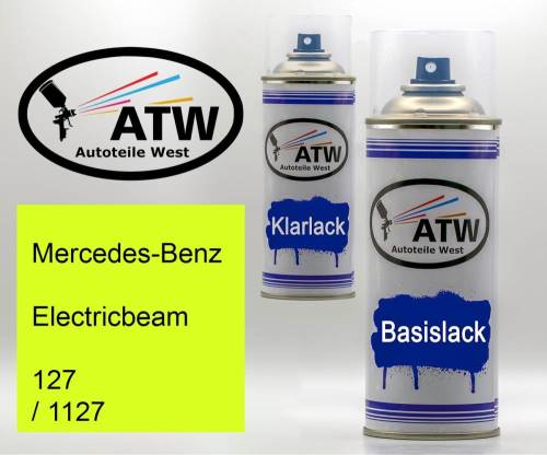 Mercedes-Benz, Electricbeam, 127 / 1127: 400ml Sprühdose + 400ml Klarlack - Set, von ATW Autoteile West.